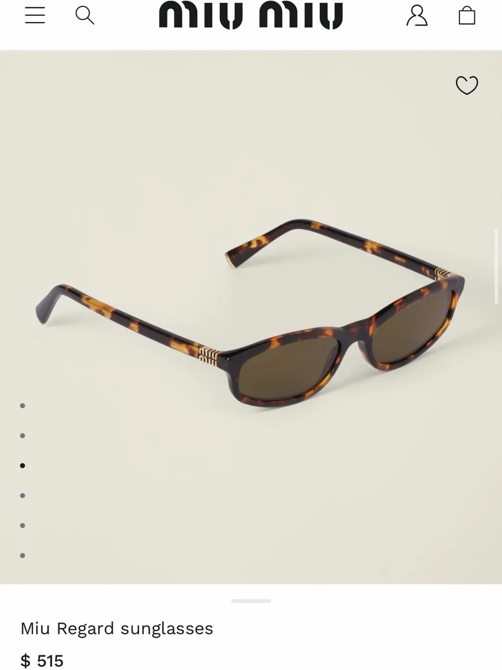 Miu Miu Regard Tortoiseshell Sunglasses